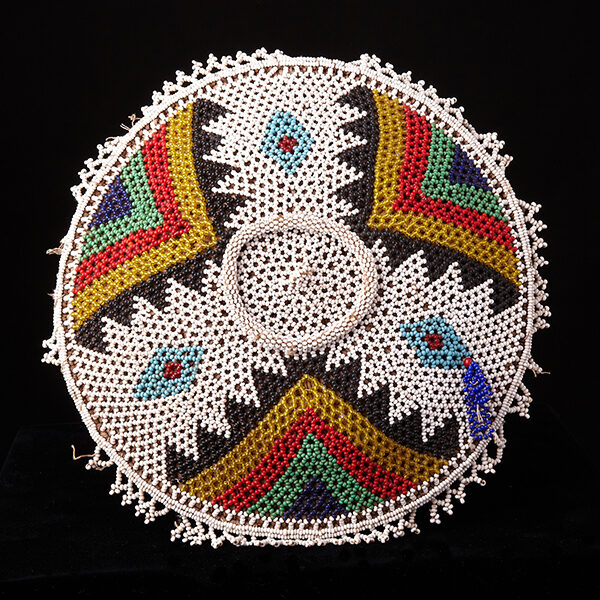 Beaded Beer Pot lid 'Imbenge' - Zulu People, South Africa